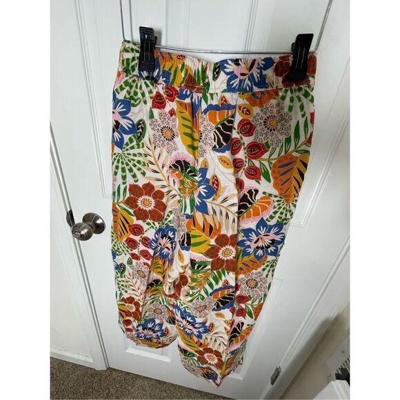 C & C California linen pants women’s floral colorful size small - Picture 2 of 5